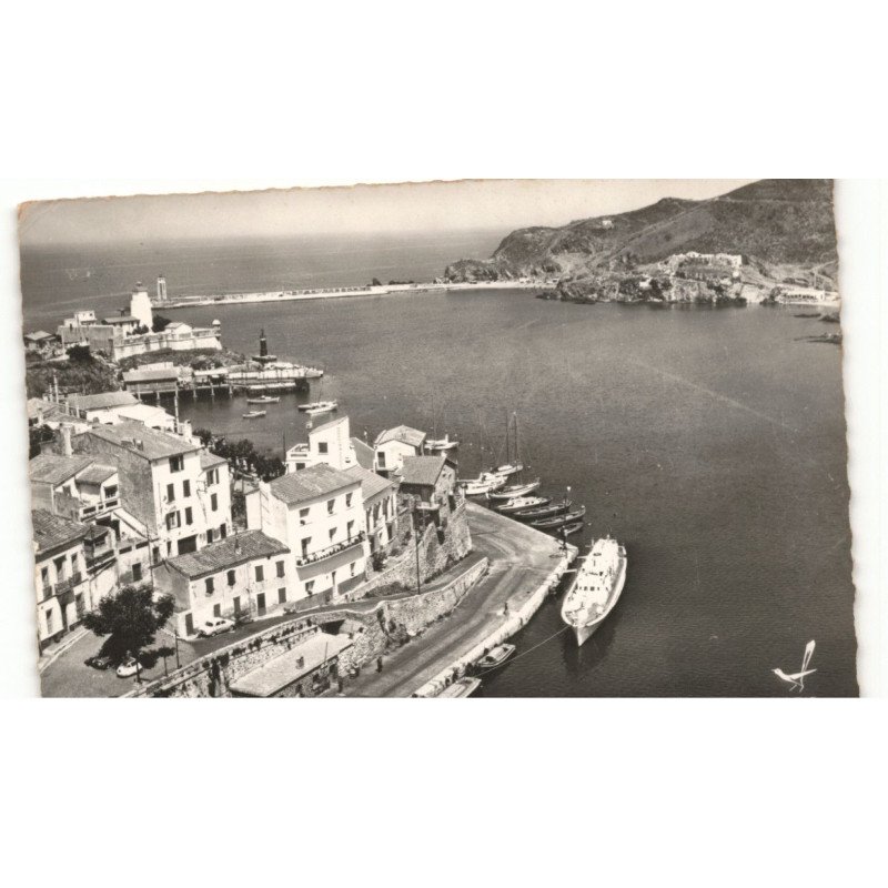 PORT-VENDRES: vue sur le port vue aérienne 10X15 - très bon état