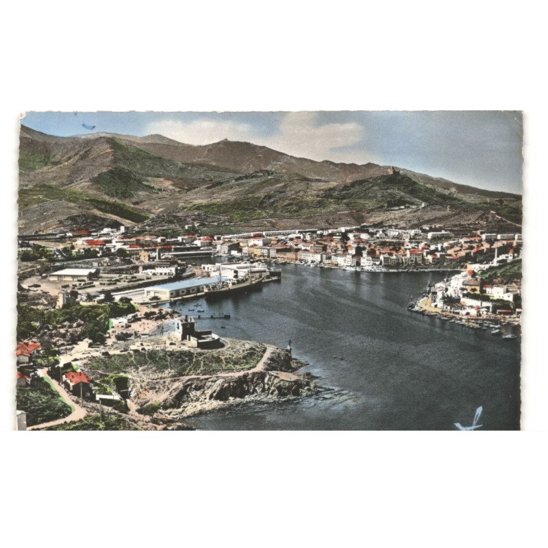 PORT-VENDRES: vue générale du port vue aérienne 10X15 - très bon état