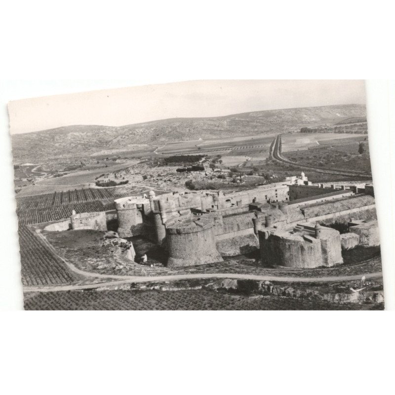 SALSES: le château vue aérienne 10X15 - très bon état