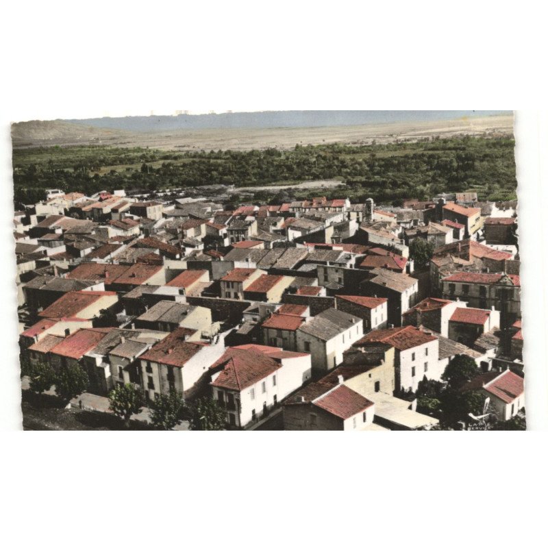 SALSES: vue générale vue aérienne 10X15 - très bon état