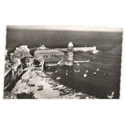 COLLIOURE: le port et l'église: vue aérienne 10X15 - très bon état