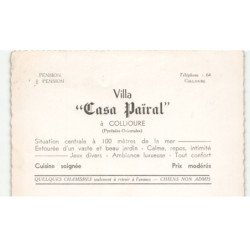 COLLIOURE: villa "casa païral" vue aérienne 10X15 - très bon état