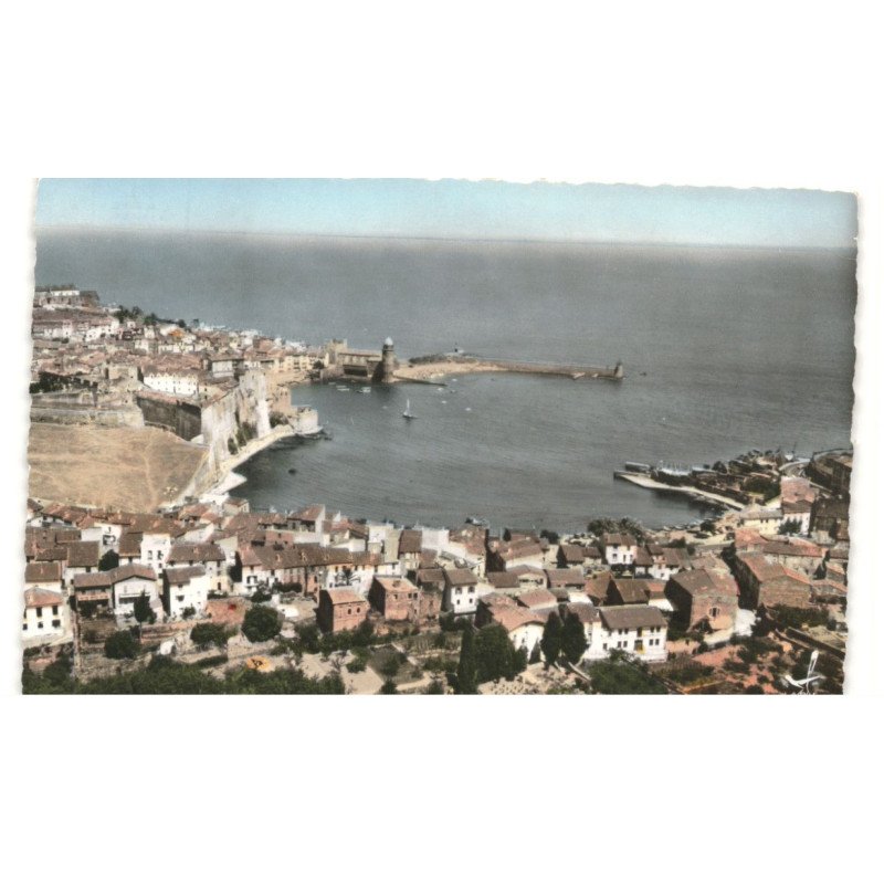 COLLIOURE: vue générale vue aérienne 10X15 - très bon état