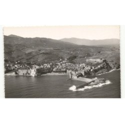COLLIOURE: vue générale de collioure vue aérienne 10X15 - très bon état