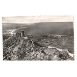 COLLIOURE: la tour madeloc collioure et la plage d'argelès vue aérienne 10X15 - très bon état