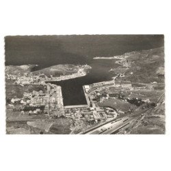 PPORT-VENDRES: côte vermeille, la ville le port la jetée vue aérienne 10X15 - très bon état