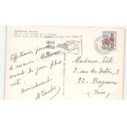 PERPIGNAN: la citadelle ancien palais des rois de majorque vue aérienne 10X15 - très bon état
