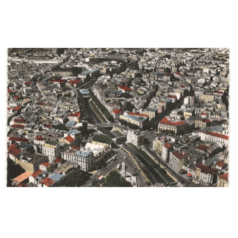 PERPIGNAN: vue générale le centre de la ville vue aérienne 10X15 - très bon état