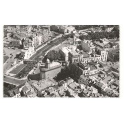 PERPIGNAN: le castillet, place de la résistance café de la paix quai batillo vue aérienne 10X15 - très bon état