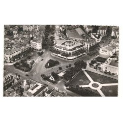 PERPIGNAN: les jardins dames de france place de catalogne vue aérienne 10X15 - état (timbre arraché)