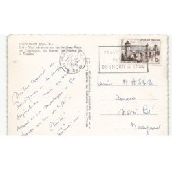 PERPIGNAN: jardin place de catalogne les dames de france et le théâtre vue aérienne 10X15 - état
