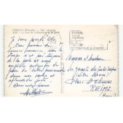 FORBACH: la tour du schlossberg et le stade vue aérienne 10x15 - très bon état