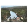 BITCHE: etang d'hasselfurth vue aérienne 10x15 - très bon état (timbre arraché)