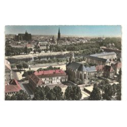 METZ: vue générale, l'église saint-simon vue aérienne 10X15 - très bon état