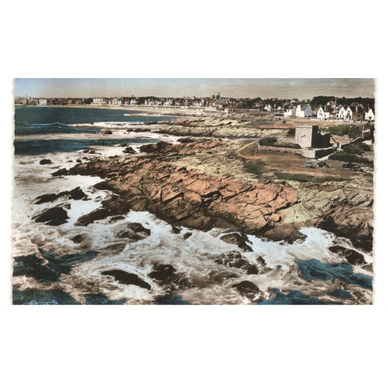 QUIBERON: la pointe de beg-er-vil vue aérienne 10X15 - très bon état