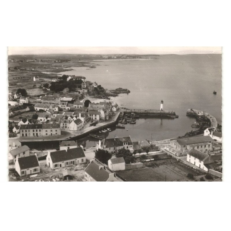 QUIBERON: port-haliguen vers saint-pierre vue aérienne 10X15 - très bon état