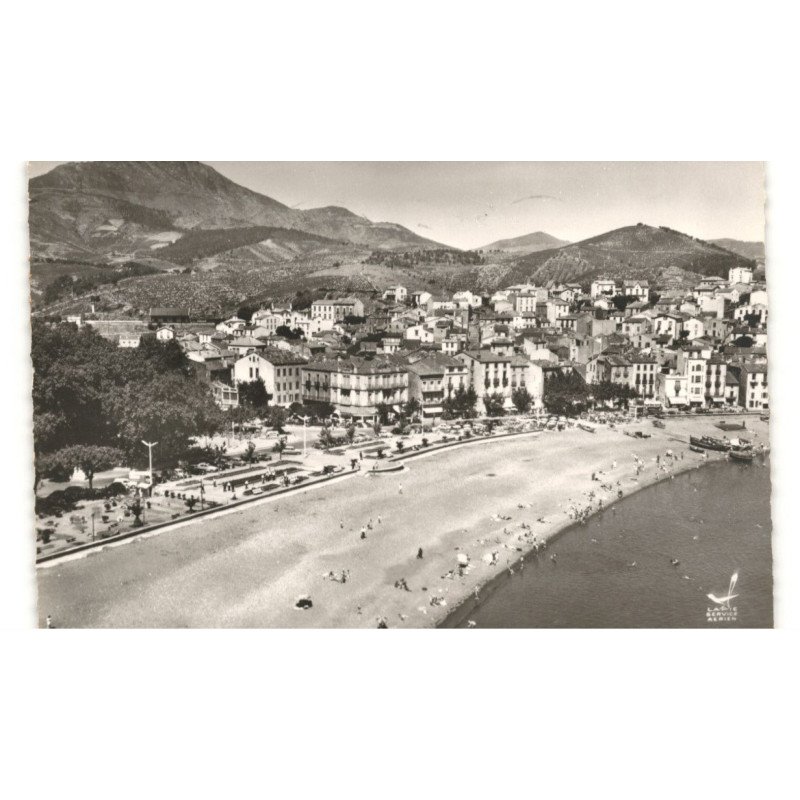 BANYULS-sur-MER: le front de mer vue aérienne 10X15 - très bon état