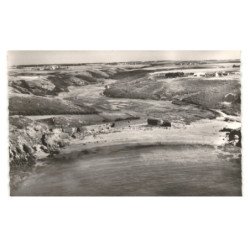 BELLE-ILE-en-MER: SAUZON: pointe de vieux château plage de ster-vras vue aérienne 10X15 - très bon état