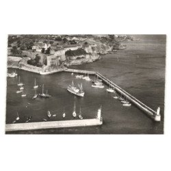 BELLE-ILE-en-MER: LE PALAIS: port vers la pointe de taillefer vue aérienne 10X15 - très bon état