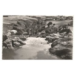BELLE-ILE-en-MER: LE PALAIS: port et plage ramonette vue aérienne 10X15 - très bon état