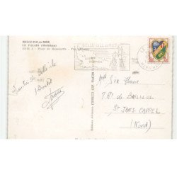 BELLE-ILE-en-MER: le palais, plage de ramonette vue aérienne 10X15 - très bon état