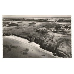 BELLE-ILE-en-MER: plage des grands sables et le village de samz un vue aérienne 10X15 - très bon état