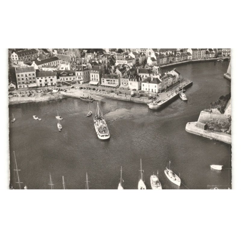 BELLE-ILE-en-MER: LE PALAIS: le port du palais vue aérienne 10X15 - état