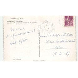 BELLE-ILE-en-MER: LOCMARIA: vue générale et le camping vue aérienne 10X15 - très bon état