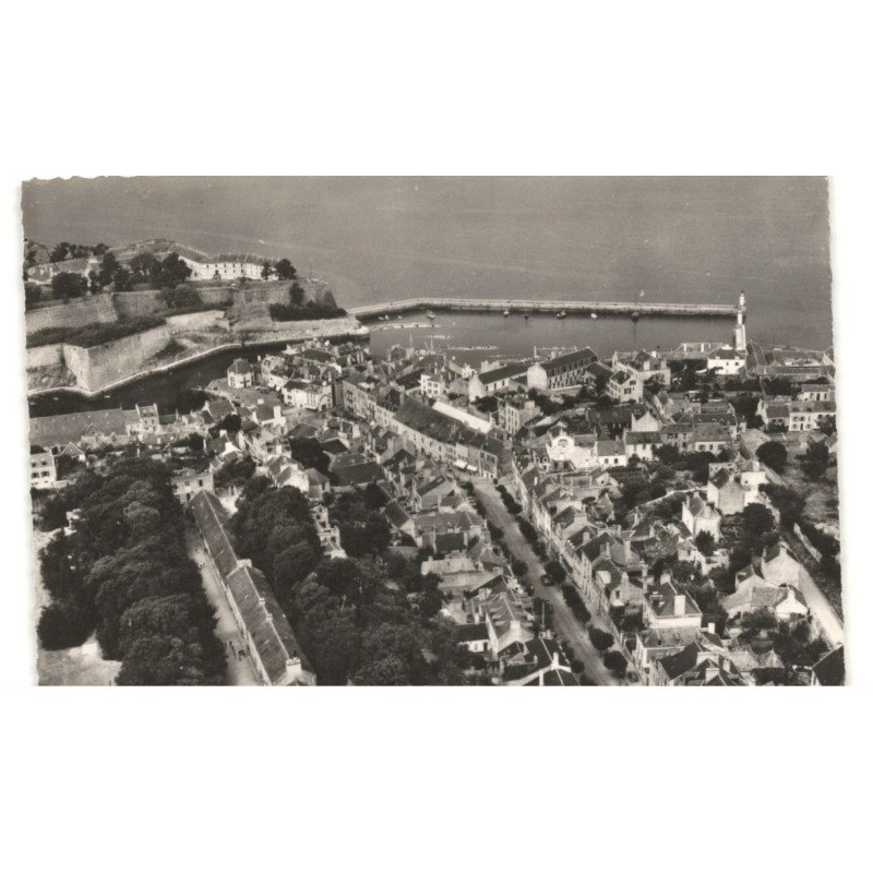 BELLE-ILE-en-MER: le palais vue aérienne 10X15 - très bon état
