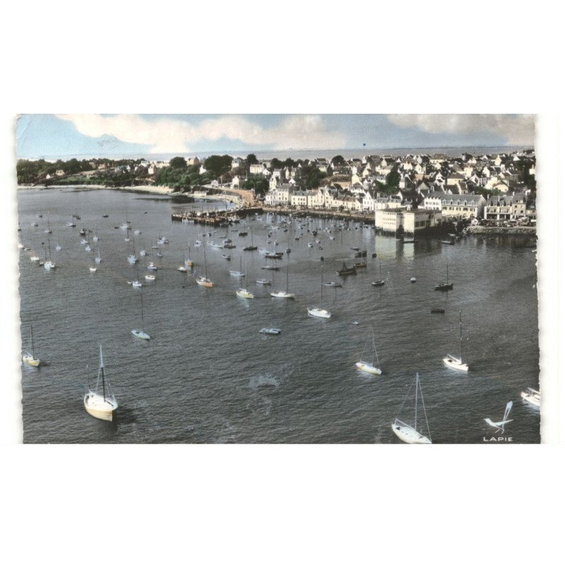 LA TRINITE-sur-MER: vue panoramique du port vue aérienne 10X15 - très bon état