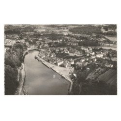 AURAY: la rivière d'auray le pont de saint-goustan au loin, le viaduc vue aérienne 10X15 - très bon état