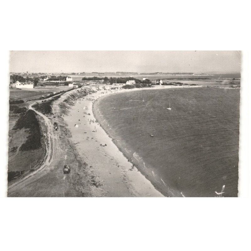 LA TRINITE-sur-MER: plage de kervillen vue aérienne 10X15 - très bon état