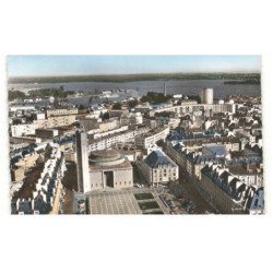 LORIENT: place alsace lorraine l'église notre-dame des victoires vue sur la rade vue aérienne 10x15 - très bon état