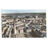LORIENT: place alsace lorraine l'église notre-dame des victoires vue sur la rade vue aérienne 10x15 - très bon état