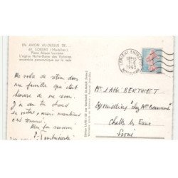 LORIENT: place alsace lorraine l'église notre-dame des victoires vue sur la rade vue aérienne 10x15 - très bon état