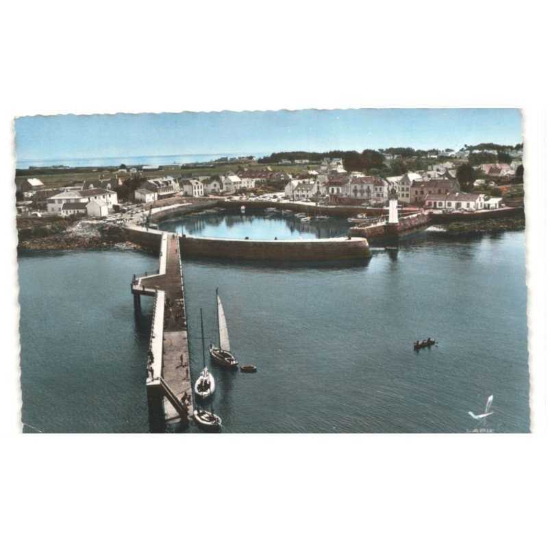 QUIBERON: le port et vue générale vue aérienne 10X15 - état