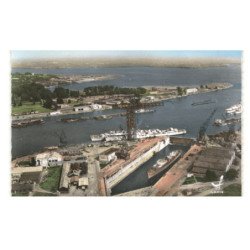 LORIENT: le port vue aérienne 10x15 - très bon état