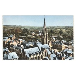 JOSSELIN: la basilique notre-dame-du-rocher vue aérienne 10x15 - très bon état