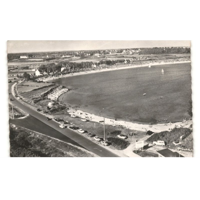 CARNAC-PLAGE: plage de baumer vue aérienne 10x15 - très bon état