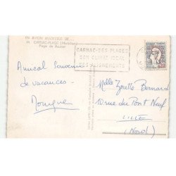 CARNAC-PLAGE: plage de baumer vue aérienne 10x15 - très bon état
