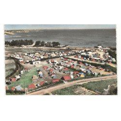 CARNAC-PLAGE: camping de baumer ensemble du camp et de la plage vue aérienne 10x15 - très bon état