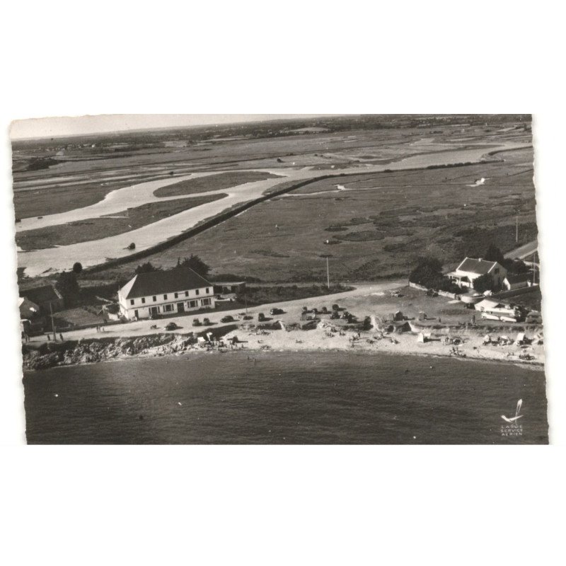 BILLIERS: la plage pen-len et le celtic hôtel vue aérienne 10x15 - très bon état