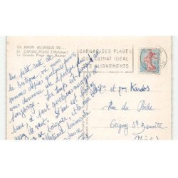 CARNAC-PLAGE: la grande plage vers baumer vue aérienne 10x15 - très bon état