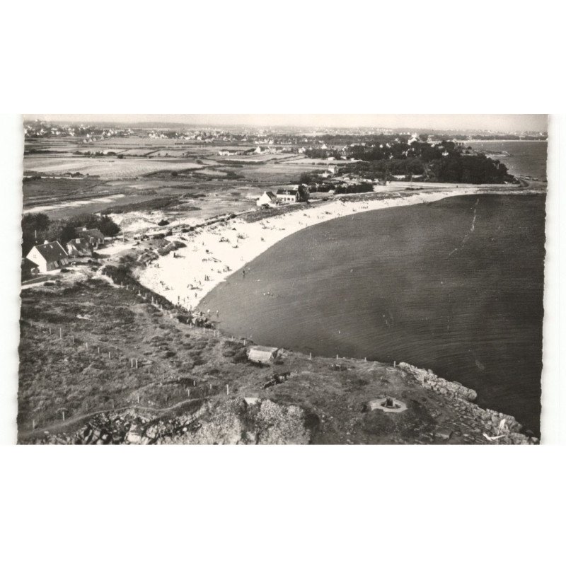 CARNAC-PLAGE: plage de sainte-colomban vue aérienne 10x15 - très bon état