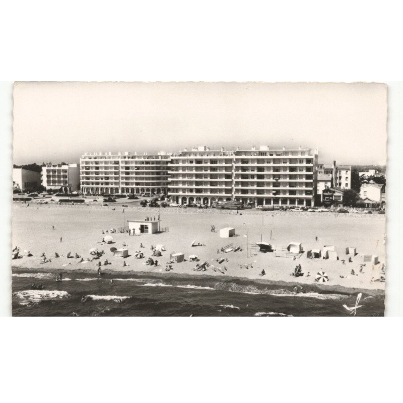 LE CANET-PLAGE: plage de la méditérranée vue aérienne 10X15 - très bon état