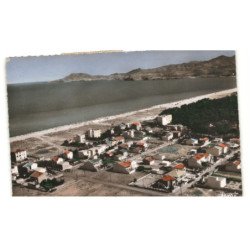 ARGELES-sur-MER: la plage dans le fond, les albères vue aérienne 10X15 - très bon état