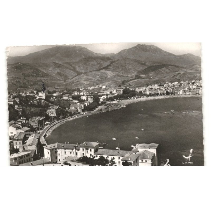 BANYULS-sur-MER: vue générale vue aérienne 10X15 - très bon état
