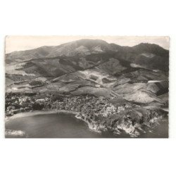 BANYULS: côte vermeille vue générale et la plage vue aérienne 10X15 - très bon état