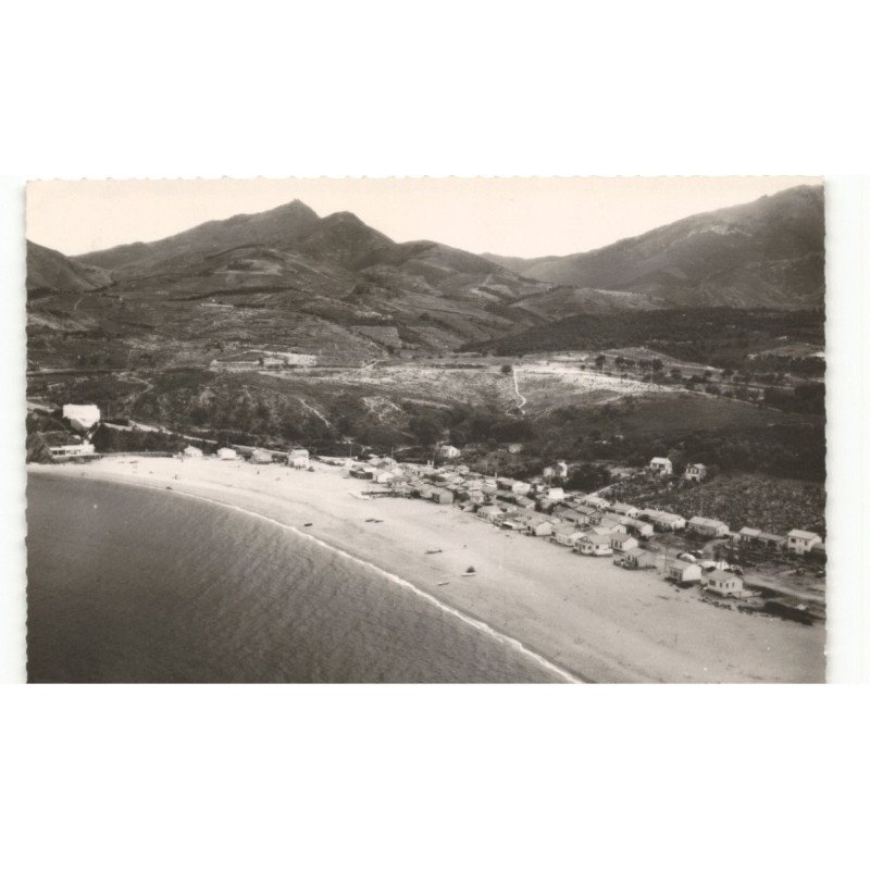 ARGELES-PLAGE: les jolies plages de la côte vermeille, plage du racou vue aérienne 10X15 - très bon état