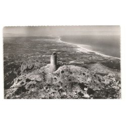 ARGELES-PLAGE: tour de la massane et la plage vue aérienne 10X15 - très bon état